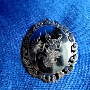 Electro Silver Brooch